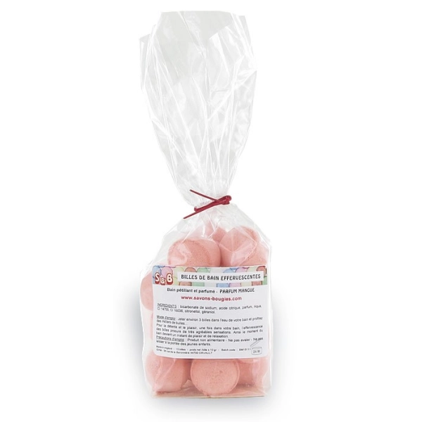 Mini-billes effervescentes  mangue - Sachet 15