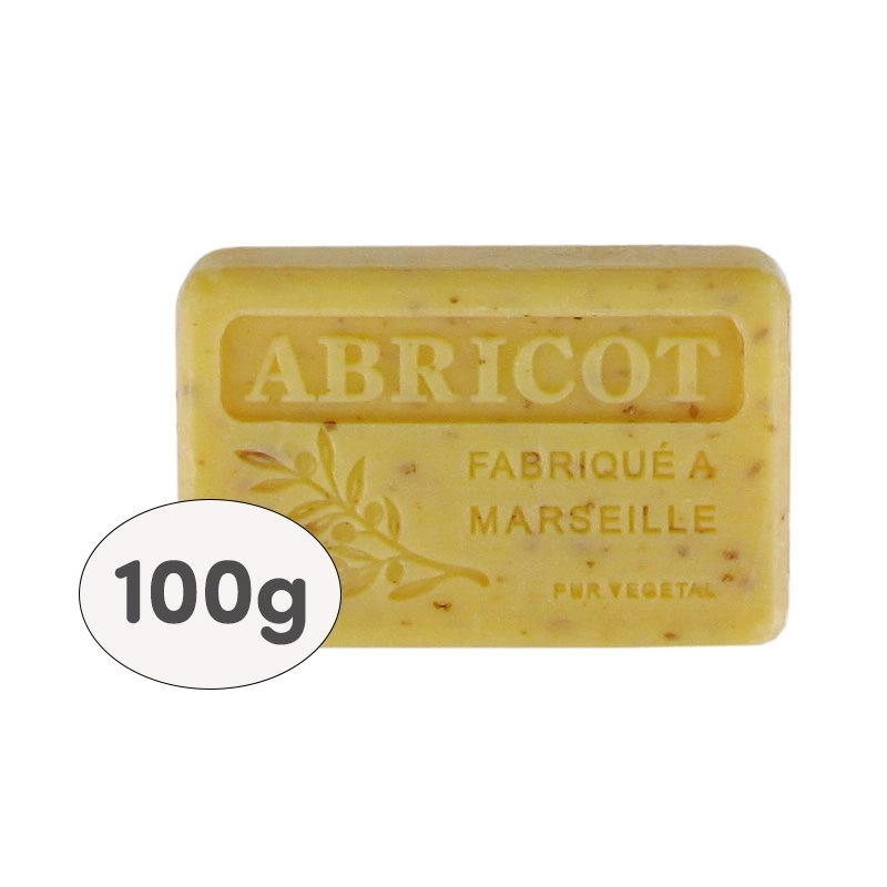 9 Savons 100g filmés, étiquetés - ABRICOT