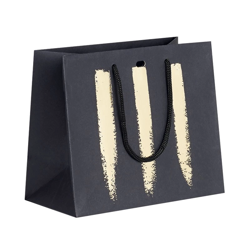 Bolsa de papel negro/dorado