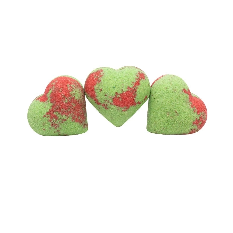 Baño efervescente en forma de corazón con fragancia de papaya
