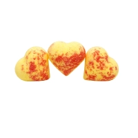 Fabricante de bombas de baño bicolor en forma de corazón