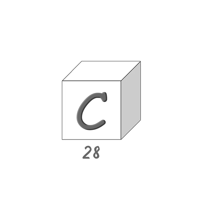 Letras de jabón - A - Caja de 28 