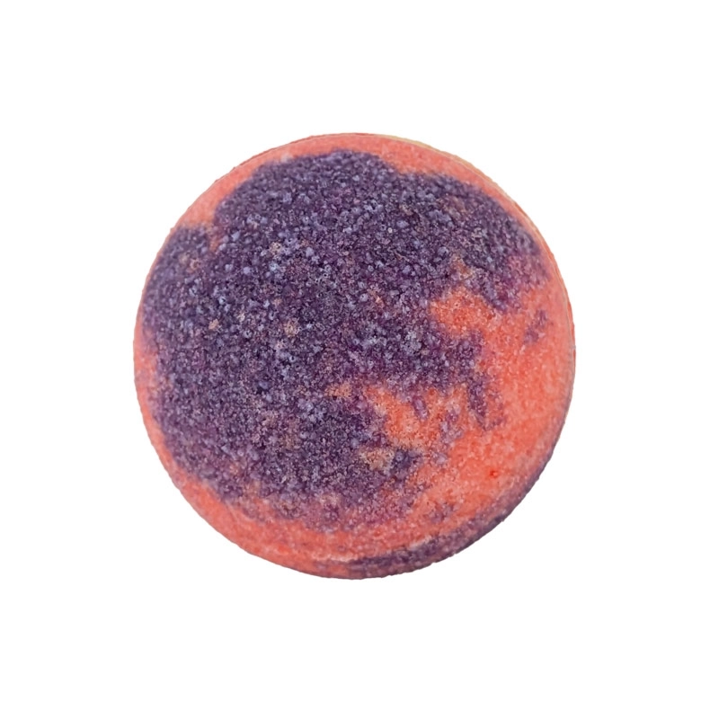 Pequeña bola de baño efervescente con aroma a fruta de la pasión para boutiques