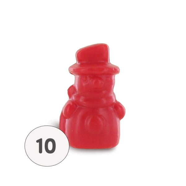 Savon forme bonhomme de neige rouge - Sachet 10 