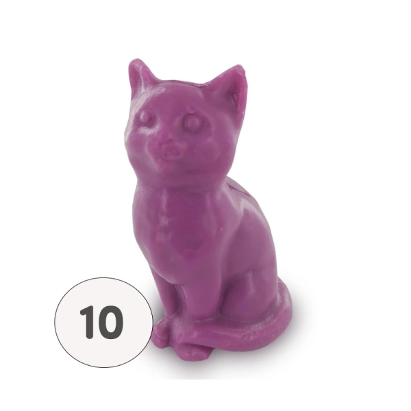 Savon forme chat violet - Sachet 10 