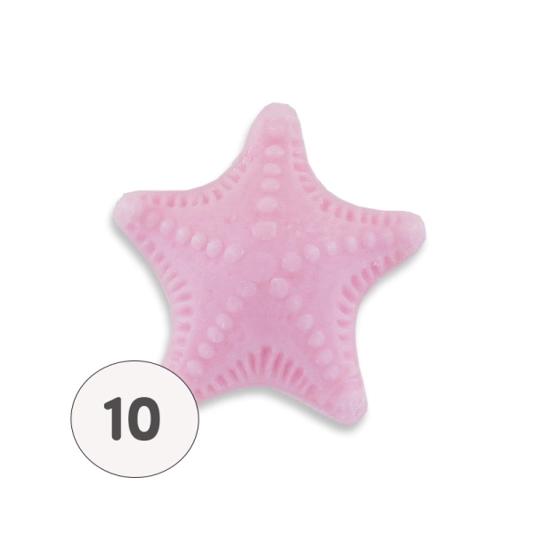 Savon forme étoile de mer rose - Sachet 10 