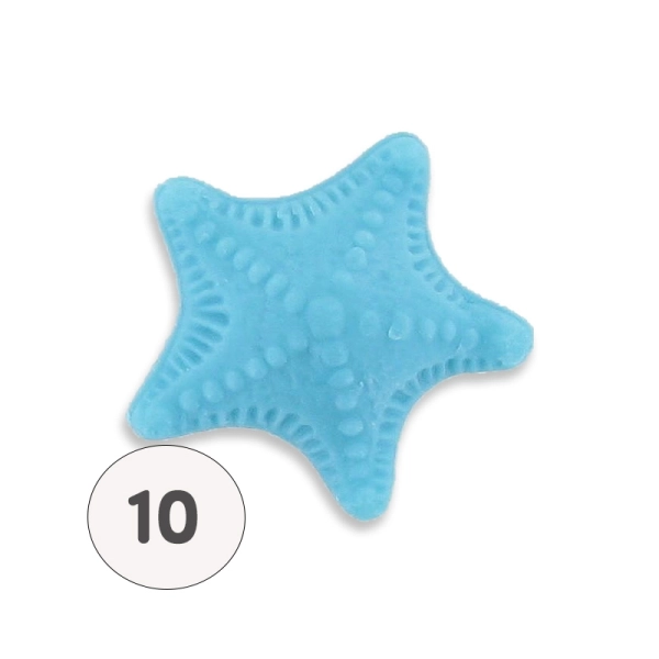 Savon forme étoile de mer bleu - Sachet 10 