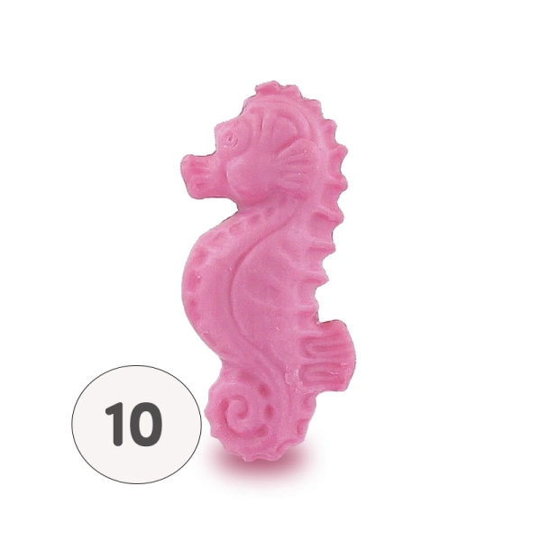 Savon forme hippocampe rose - Sachet 10 