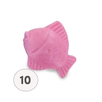 Jabón en forma de pez luna rosa – Bolsa de 10