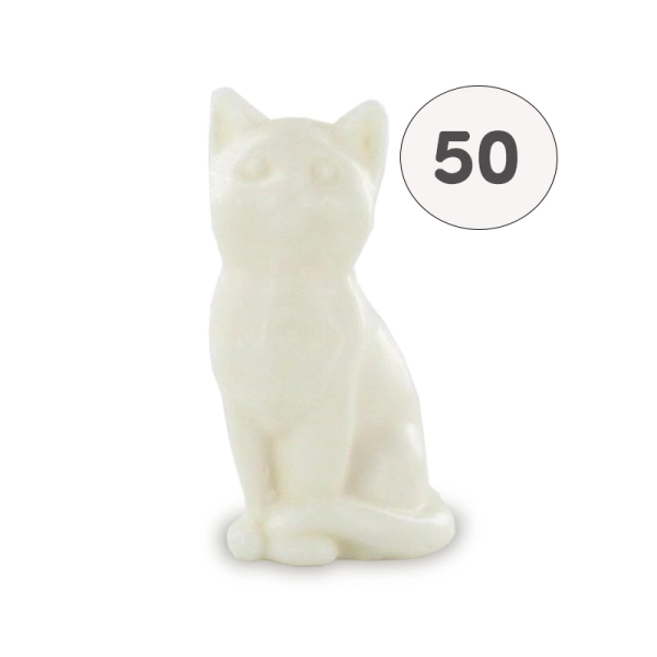 Savon forme chat blanc - Sac 50 