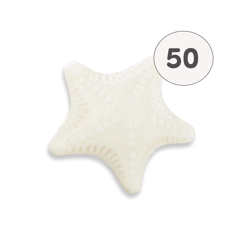 Jabón en forma de estrella de mar blanca – Bolsa de 50