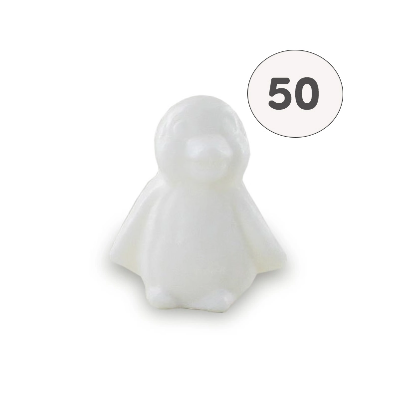 Jabón en forma de pingüino blanco – Bolsa de 50
