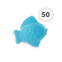 Jabón en forma de pez luna turquesa – Bolsa de 50