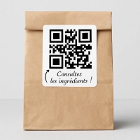 Bolsa de confitería con base de cartón de encaje blanco - Lote de 10 