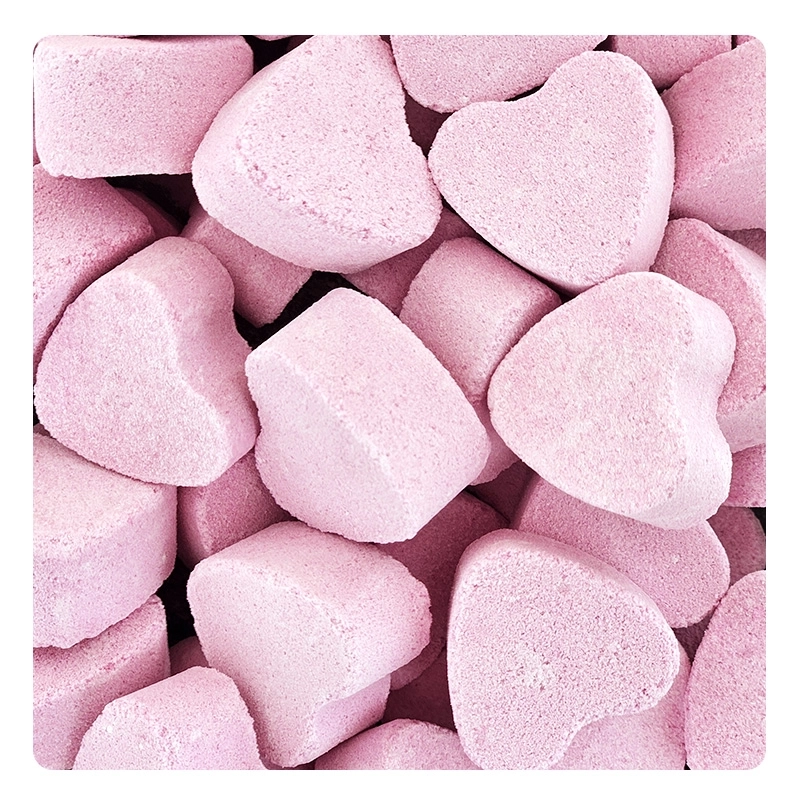 Mini corazones efervescentes bicolores 3 sabores - 1 kilo 