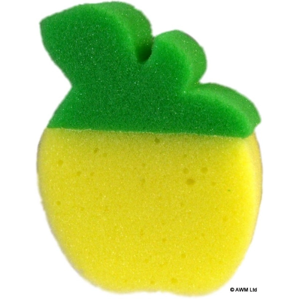 Eponge ludique Pomme jaune - Unité